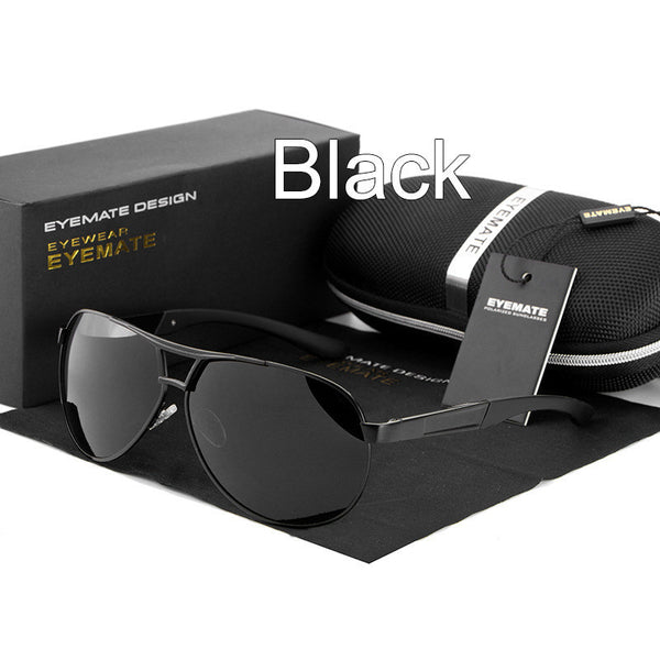 Men's UV400 Polarized coating Sunglasses men Driving Mirrors Sun Glasses for Man with Case Box