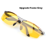 Polarized Sunglasses Night Vision Goggles men's car Driving Glasses Anti-glare Silver/Black Alloy Frame glasses