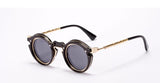 Vintage Steampunk Goggles Round Sunglasses Women Men Brand Retro Steam Punk Sun Glasses Shades lunette de soleil 4950