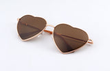 BOUTIQUE Heart Shaped Sunglasses WOMEN metal Reflective LENES sun GLASSES MEN sports Mirror