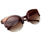 Semi-Rimless Unisex Sunglasses Women Goggle Round Circle Cat Eye Style Multicolour Men Sunglasses 1649100