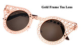 Cateye Points Brand Cat Eye Women's Sunglasses Women Circle Hollow Out Sun Glasses 833 Fonex