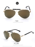 Leather Men Sunglasses Metal Frame Men's Glasses Sunglasses UV400