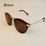 Women Sunglasses Arrow Style Glasses Metal Frame Round Sun Glasses