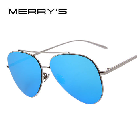MERRY'S Women Sunglasses Men Ultralight Frame Sunglasses Flat Coating Mirror Lens UV400
