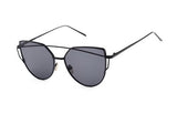 SOJOS Coating Mirror Sunglasses Women/Men Cat Eye Sun Glasses Twin-Beams Pink Sun glasses 1001