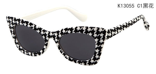 Brand Cat Eye Glasses Kids Sunglasses Vintage Coating Sunglass gafas de sol K13055