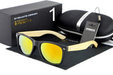 Mirror Glasses with Wood Frame Outdoor Sport Sunglasses men Brand with