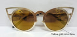 Women sunglasses Vintage cat eye Sun glasses Metal Eyeglasses Frames Mirror shades Sunnies ss309
