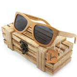 100% Natural Bamboo Wooden Sunglasses Handmade Polarized Mirror Coating Lenses With Box