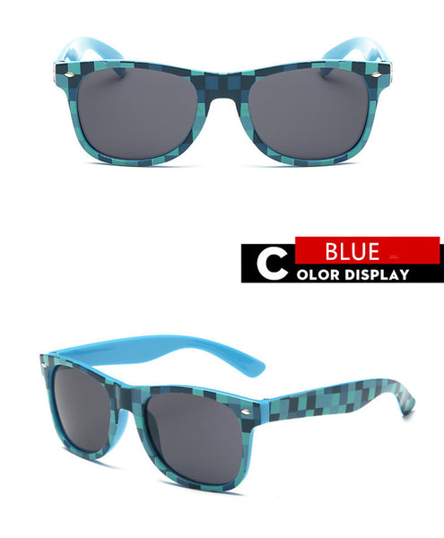 My world Sunglasses Sun Glasses Men Women Children Pixel abstract Eyewares M2