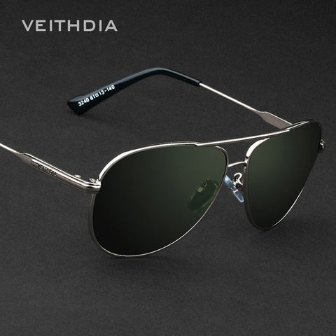 VEITHDIA Pilot Sunglasses Men Brand Polarized Vintage Sun Glasses gafas masculino 3240