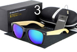 Mirror Glasses with Wood Frame Outdoor Sport Sunglasses men Brand with