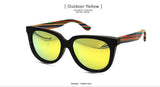 Sport wooden glasses Cat Sunglasses Men Women style Bamboo Wooden Sunglasses