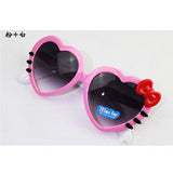 Bowknot Style Sunglasses Outdoor Love Heart-shaped Baby Kids Sunglasses Glass Child Goggles