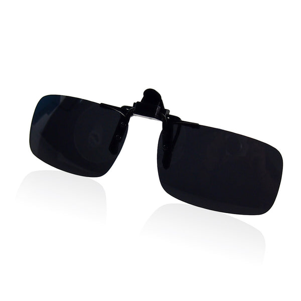 Polarized Night Vision Clip On Flip Up Driving Lens Glasses Sunglasses polycarbonate+Plastic
