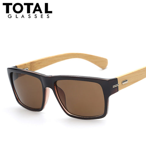 Square Shades Tom women Brand Desinger Vinatge Men Black Glasses Natural Real Bamboo Sunglasses Gafas Geek De Sol