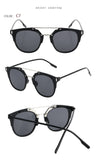 Sunglasses Women Brand Cat Eye Sun Glasses Shade Mirror Glass Men Sunglasses