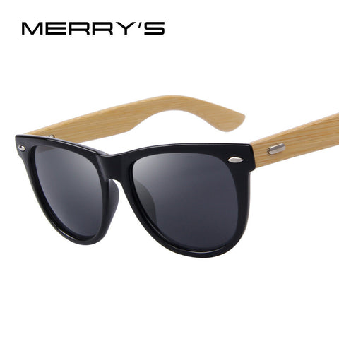 MERRY'S Men Sunglasses Bamboo Temple Sunglasses UV400