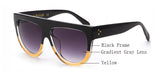 BOUTIQUE Woman Flat Top Mirror Sun Glasses Cat Eye Sunglasses French brand
