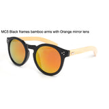 Retro trend sunglasses vintage bambu round sunglasses women men 3204