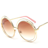AEVOUGE Sunglasses Women Alloy Round Hollow Frame Good Quality Sun Glasses UV400 AE0175