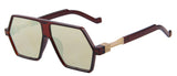 MERRY'S Square Men Sunglasses Flat Coating Sunglasses