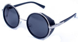 Steampunk Sunglasses Women Round Glasses Goggles Men Side Visor Circle Lens Unisex Vintage Retro Style Punk M027