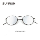 SUNRUN Men Sunglasses Designers Women's Sunglasses Retro Round Mirror Sunglasses Oculo de sol 8229