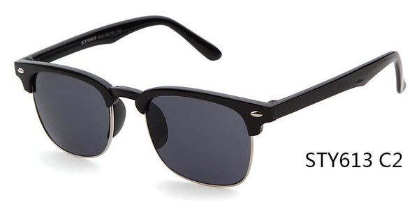 Half-frame Brand Sunglasses Women Men Square Sun Glasses Retro Rimless Eyeware lunttes 6130
