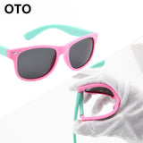 OTO Classic Baby Kids Polarized Sunglasses Children TR90 Frame UV400 Sun Glasses Goggles With Car Case