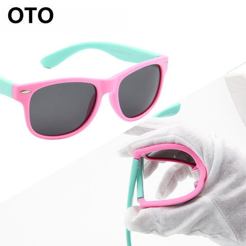 OTO Classic Baby Kids Polarized Sunglasses Children TR90 Frame UV400 Sun Glasses Goggles With Car Case