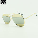 SPLIT Sunglasses Women Or Men Brand Patchwork Mirror Lens Pilot Sun Glasses