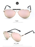 Leather Men Sunglasses Metal Frame Men's Glasses Sunglasses UV400