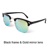 Classic Half Metal Sunglasses Men Women Brand Mirror Sun Glasses Gafas UV400 Man Shades CC0462