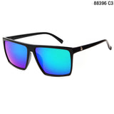STORY Style Steampunk Square Sunglasses Men SKULL Logo All Black Coating Glasses Women Retro gafas de sol