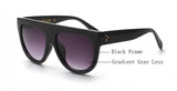 BOUTIQUE Woman Flat Top Mirror Sun Glasses Cat Eye Sunglasses French brand
