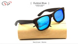 Unisex Custom Wood Sunglasses Square Men Vogue Bamboo Wood Polarized Mirror Lenses Men Wood Sunglasses