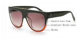 BOUTIQUE Woman Flat Top Mirror Sun Glasses Cat Eye Sunglasses French brand