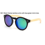 Retro trend sunglasses vintage bambu round sunglasses women men 3204