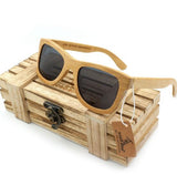 100% Natural Bamboo Wooden Sunglasses Handmade Polarized Mirror Coating Lenses With Box