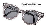 Cateye Points Brand Cat Eye Women's Sunglasses Women Circle Hollow Out Sun Glasses 833 Fonex