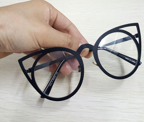 Women sunglasses Vintage cat eye Sun glasses Metal Eyeglasses Frames Mirror shades Sunnies ss309