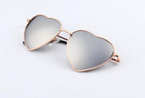 BOUTIQUE Heart Shaped Sunglasses WOMEN metal Reflective LENES sun GLASSES MEN sports Mirror