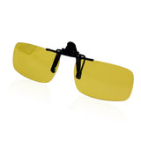 Polarized Night Vision Clip On Flip Up Driving Lens Glasses Sunglasses polycarbonate+Plastic