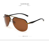 TSHING Aluminum Alloy Pilot Polarized Sunglasses Men Driving Coating Mirror Sun Glasses Driver Outdoor Polaroid Sunglasses