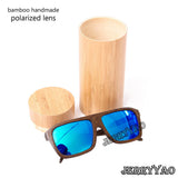 Polarized sunglasses wooden bamboo women men handmade bamboo colored brown color sunglasses