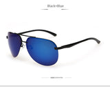 TSHING Aluminum Alloy Pilot Polarized Sunglasses Men Driving Coating Mirror Sun Glasses Driver Outdoor Polaroid Sunglasses