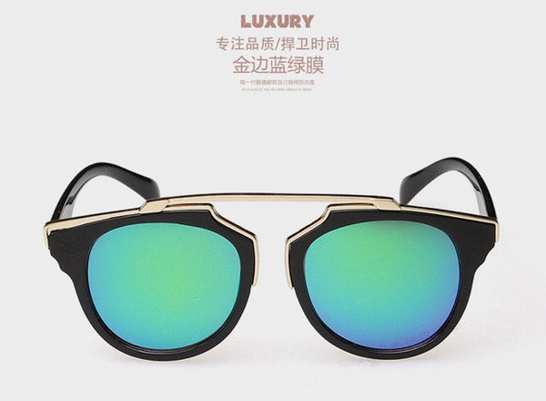 REAL Brand Retro Men Sunglasses Cat Eye Mirror Lens Sunglasses Women polarizado Coating Model