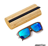 Polarized sunglasses wooden bamboo women men handmade bamboo colored brown color sunglasses